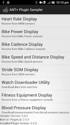 ANT+ Plugin Sampler android App screenshot 4
